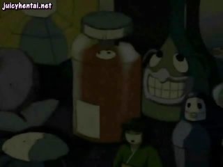 Du beguiling anime merginos daro čiulpimas