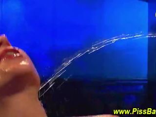 Gang bang fetish escort gets watersports
