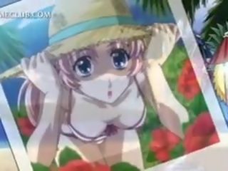 Nabigla tatlong-dimensiyonal anime stunner makakakuha ng puke ipinako mula ang harap