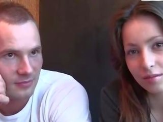 Flirty euro divinity pulled and strips for two dudes