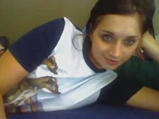 Marvelous Tits Teen Squeezing Her Nipples
