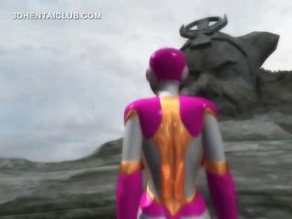 Suur boobed anime hero suurepärane fantastiline sisse tihke
