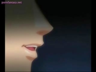 Chained Anime Takes Mouth Fucked