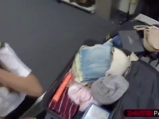 Elite and slutty Latina Stewardess gets fucked by Shawn in the CR