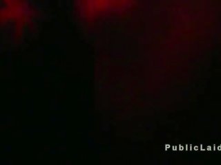 Attractive amateur fucked in the public park at night