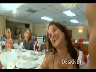 Undressing dancer fucked at hen-party