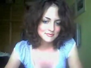Sweet daughter playing on cam