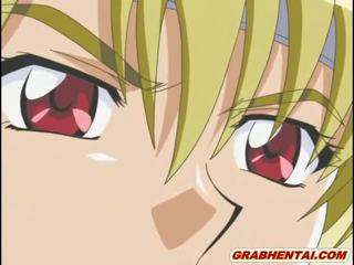 Two Princess hentai sucking pecker and groupfucking