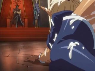 Groovy brunnet a blond elf získávání gangbanged podle orcs 60 frames