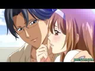 Rinnakas hentai saab sõrmede tema wetpussy ja perses