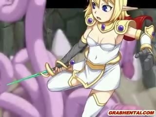 Sarmikas hentai elf printsess tabatud ja tentacles koletis