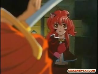 Chained Hentai Gets Licked Her Tits And Wetpussy By Horse Ma