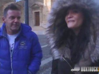 Dolly diore is getting fucked in our fucktruck in front of the people