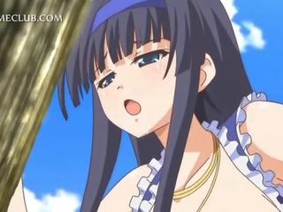 Õues hardcore kuradi stseen koos anime teismeline räpane film