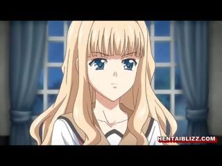Chained Hentai With A Muzzle Gets Licked Her Wetpussy
