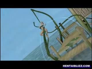 3d animeeritud multikas tänav tüdruk karm perses poolt snake koletis