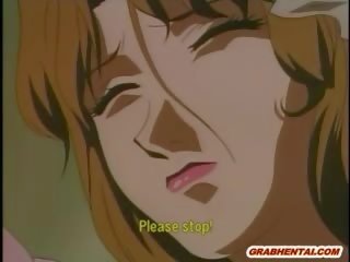 Hentai brutally bukkake gangbang fucked in the kakus