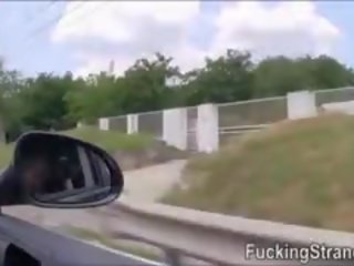 Tremendous hitchhiker elisabeth fucked un facialed ārā