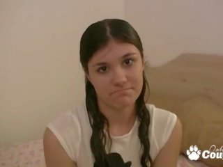 Amatoriale giovanissima in trecce colpi un bellimbusto pov stile & rondini suo sborra