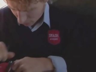 Busty brunette mistress rides nubile hard phallus in the bus