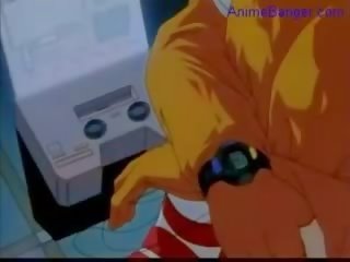 Redhead mademoiselle getting fucked having orgasm in the lab