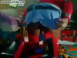Garaja t-gyz jerks her erect phallus
