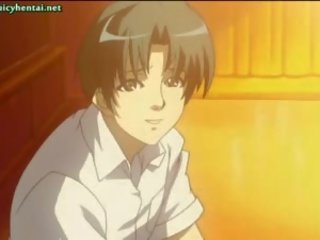Nervous Anime fancy woman With Huge Knockers