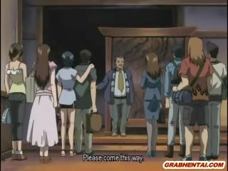Japanisch hentai mit muzzle wird squeezed titten und gefingert