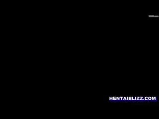 Renteng hentai with muzzle gets clip it while wetpussy
