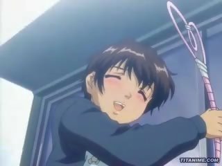 Exceptional hentai anime latina chick spanked on a balcony