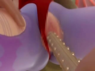 Cartoon 3D bat young lady