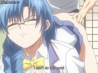 Kaibig-ibig anime dalaga makakakuha ng screwed