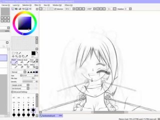 Hentai speed drawing - část dva - inking