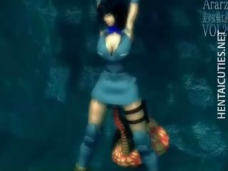 Fascinating 3d anime gul gets tied up