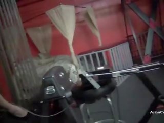 RESTRAINED AND DRAINED The Milking Of A Male Slave! Starring diva Gia