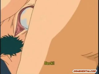Chained Japanese anime with bigboobs