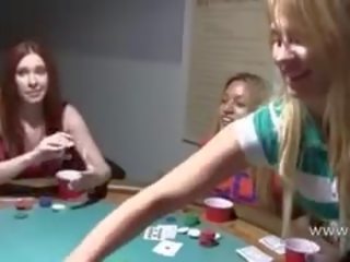 Young girls fuck on poker night