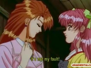 Bondage hentai mistress gets squeezed her tits and hardsex