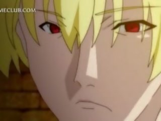 Tinedyer tatlong-dimensiyonal anime goddess makakakuha ng fucked mahirap may a bote