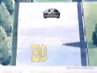 Terrific anime koolitüdruk seducing imetlusväärne fellow iha jaoks räpane klamber