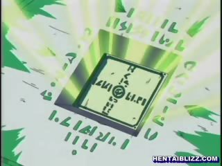 Incatenato hentai prende ditalino suo watpussy e leccata bigti