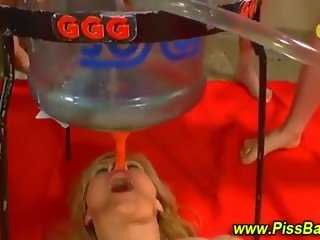 Golden piss showered hooker