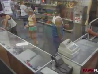 Perv Pawn Man Fucking GF Of A Black schoolboy In The Backroom