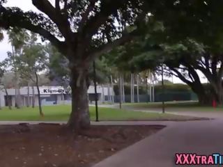 Small teen takes big putz