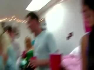 Sensational wet t shirt contest in dorm room with awesome girls