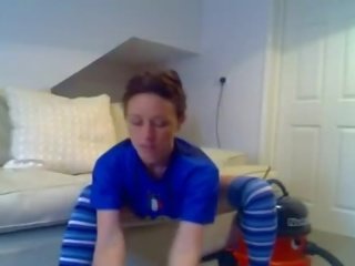 Inviting feature Uses The Vacuum Cleaner To Masturbate