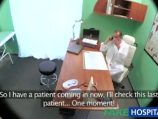 Fakehospital delightful gyzyl saçly prescribed putz by her master