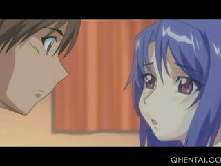 Dospívající hentai panenka převzetí a velký dildo nahoru v ji malé píča