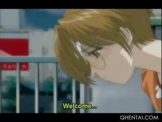 Hentai waitress burungpun teased and fisted by their manager