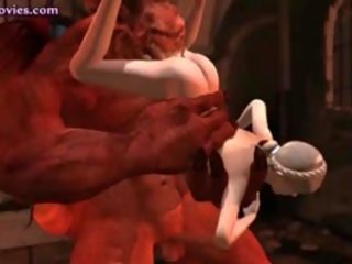 Animated penetrated by alien dong